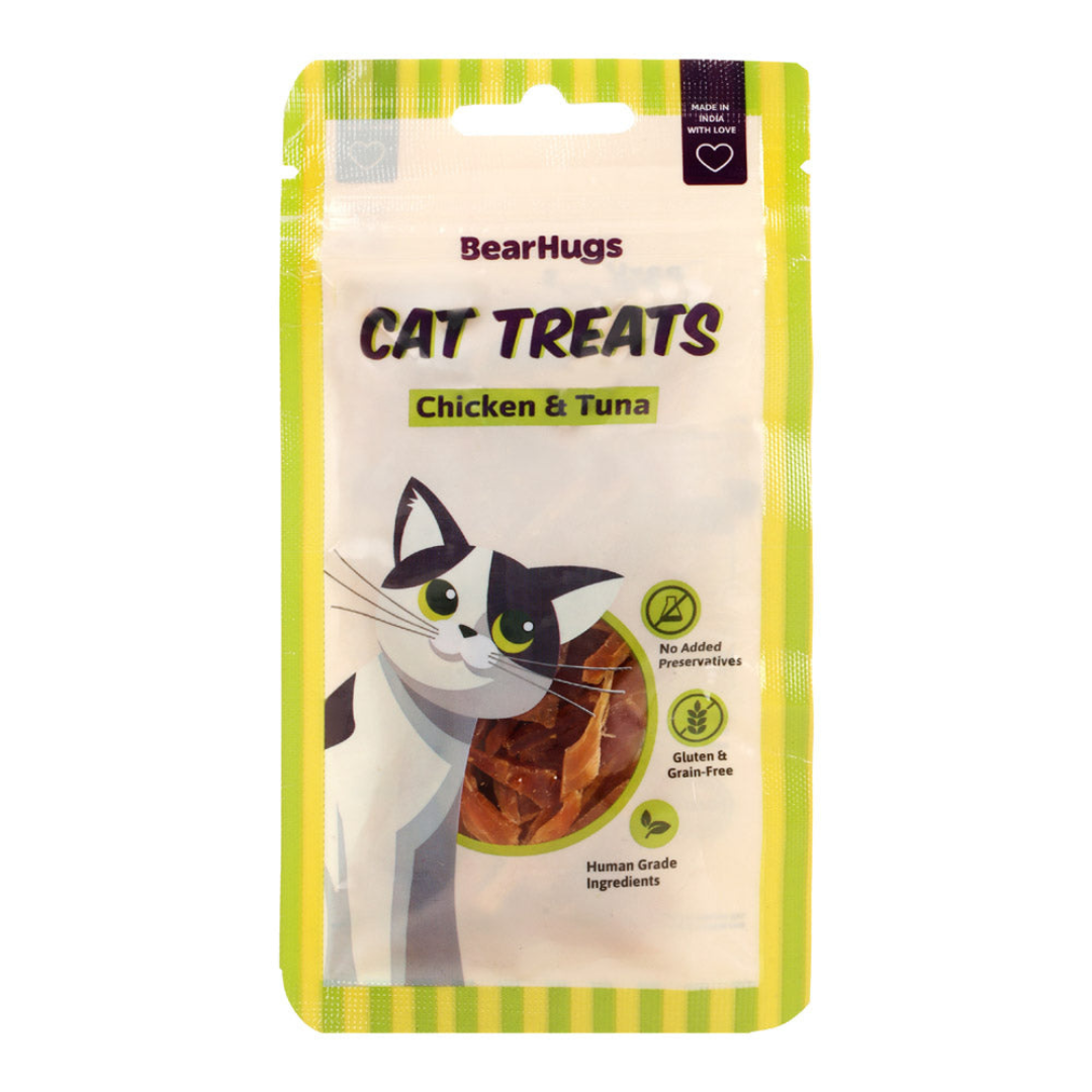 BearHugs Chicken & Tuna Non Veg Cat Treats Cats-Treats & Others BearHugs 35g