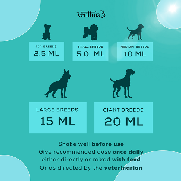 Venttura Omega 3 Plus Skin & Coat with Amino Plus Syrup for Dogs