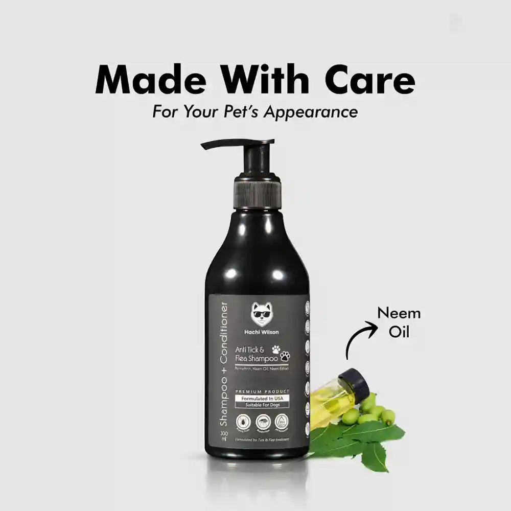 Hachi Wilson Premium Anti-Tick & Flea Shampoo for Dogs and Cats Both-Grooming Supplies Hachi Wilson