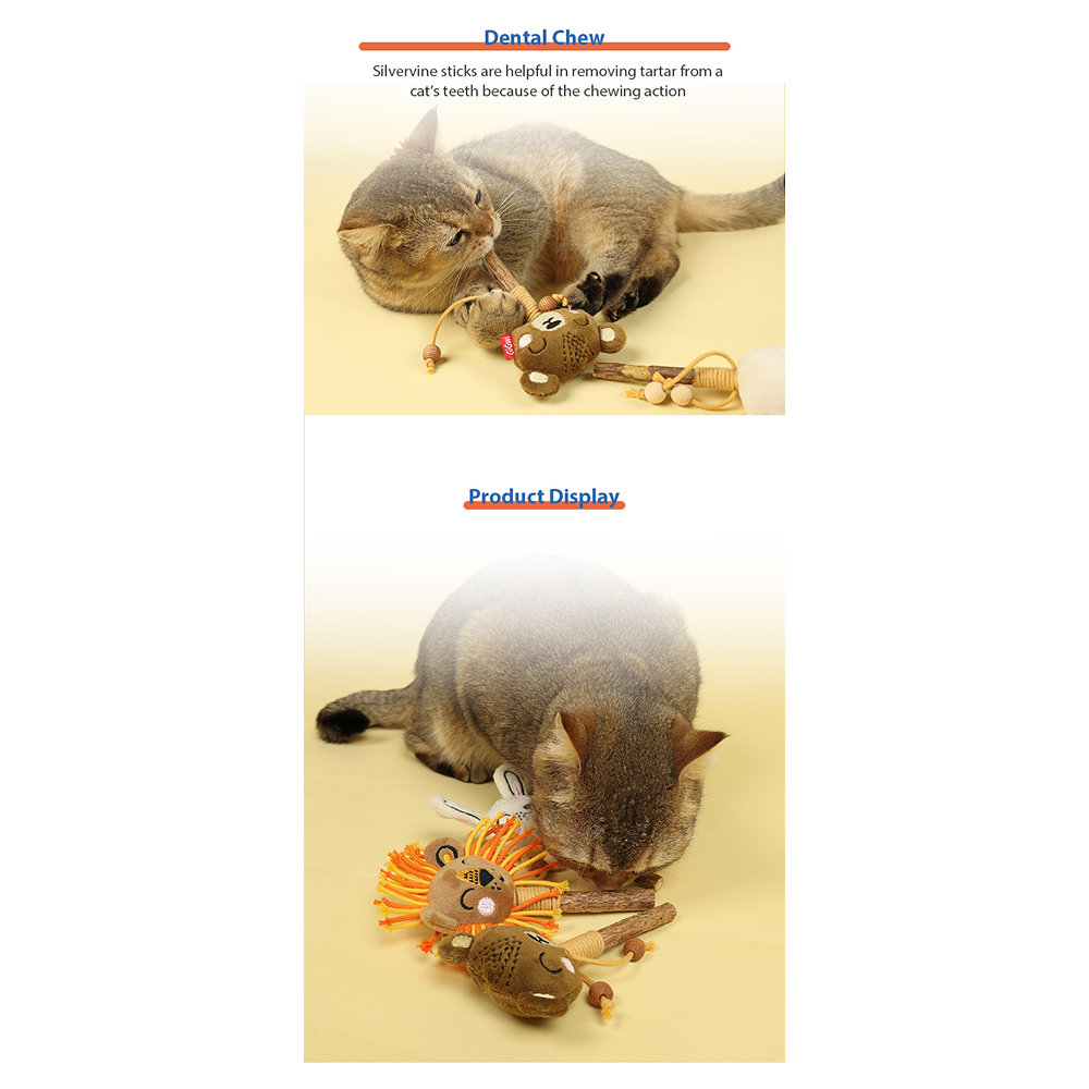 GiGwi Catch and Scratch Eco Line Lion Toy for Cats Cats-Toys GiGwi