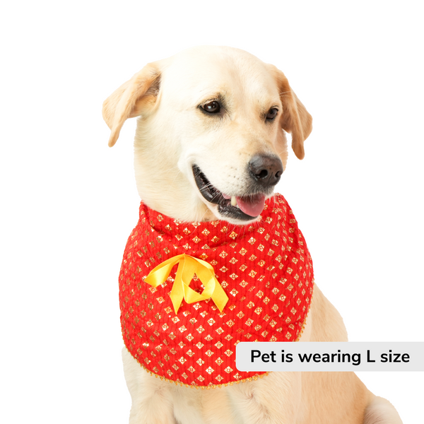 Skatrs Ethnic Bandana for Cats and Dogs (Red)