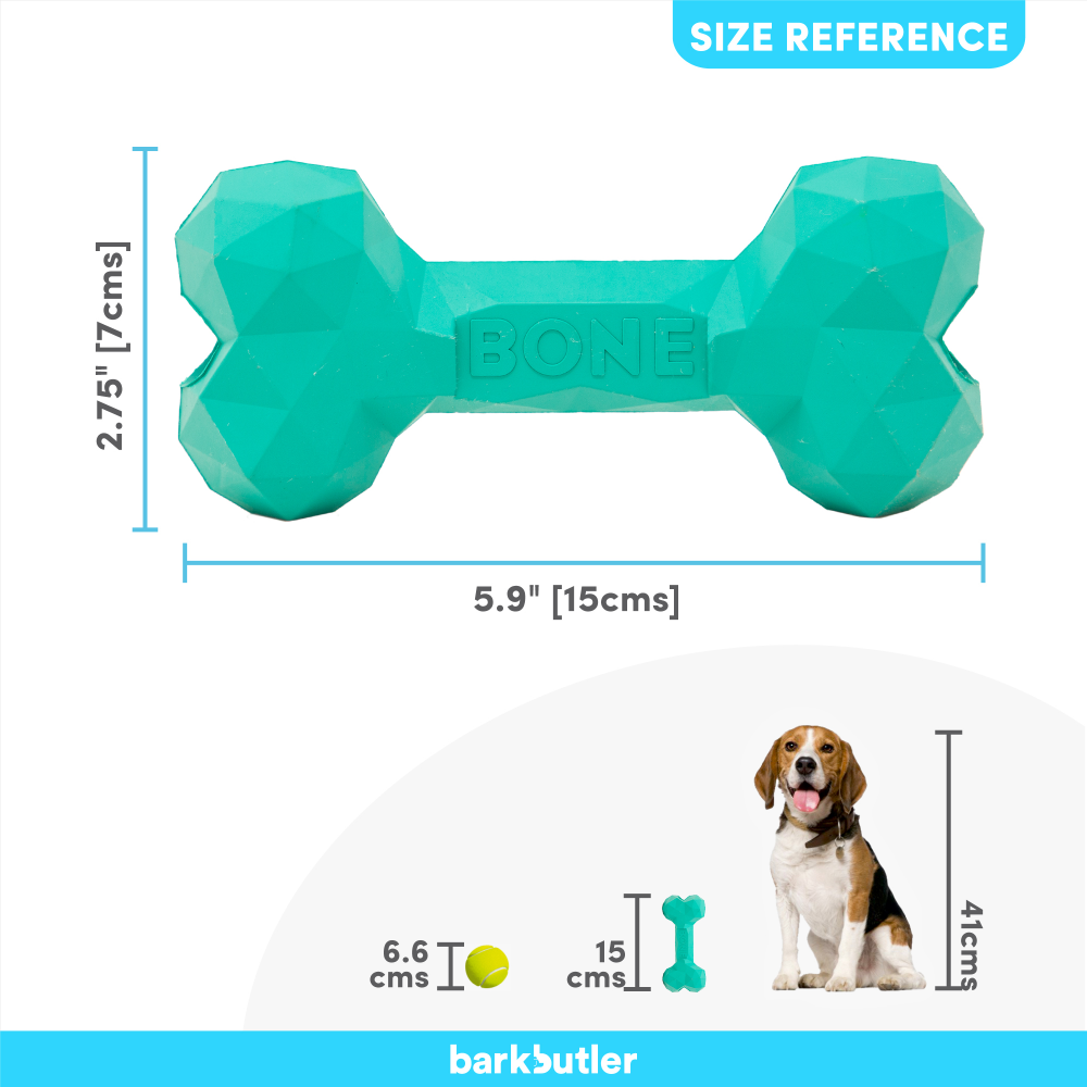 Barkbutler Chu the bone Treat Dispensing Toy for Dogs (Green) Dogs-Toys Barkbutler