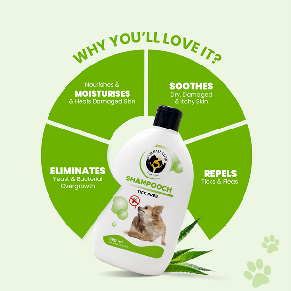 FurBall Story Shampooch Tick Free Shampoo for Dogs