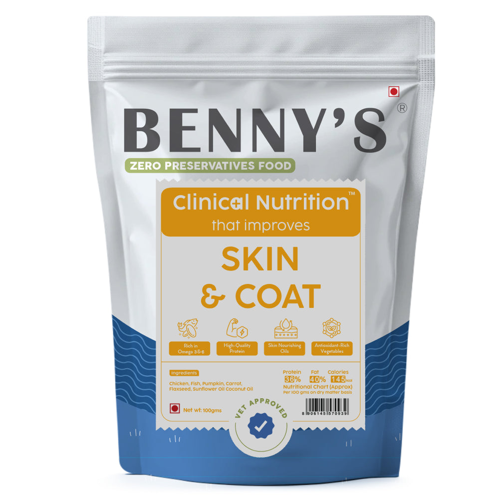 Benny's Bowl Clinical Nutrition for Healthy Skin and Coat Dog Wet Food Dogs-Fresh Food Bennys Bowl 100g