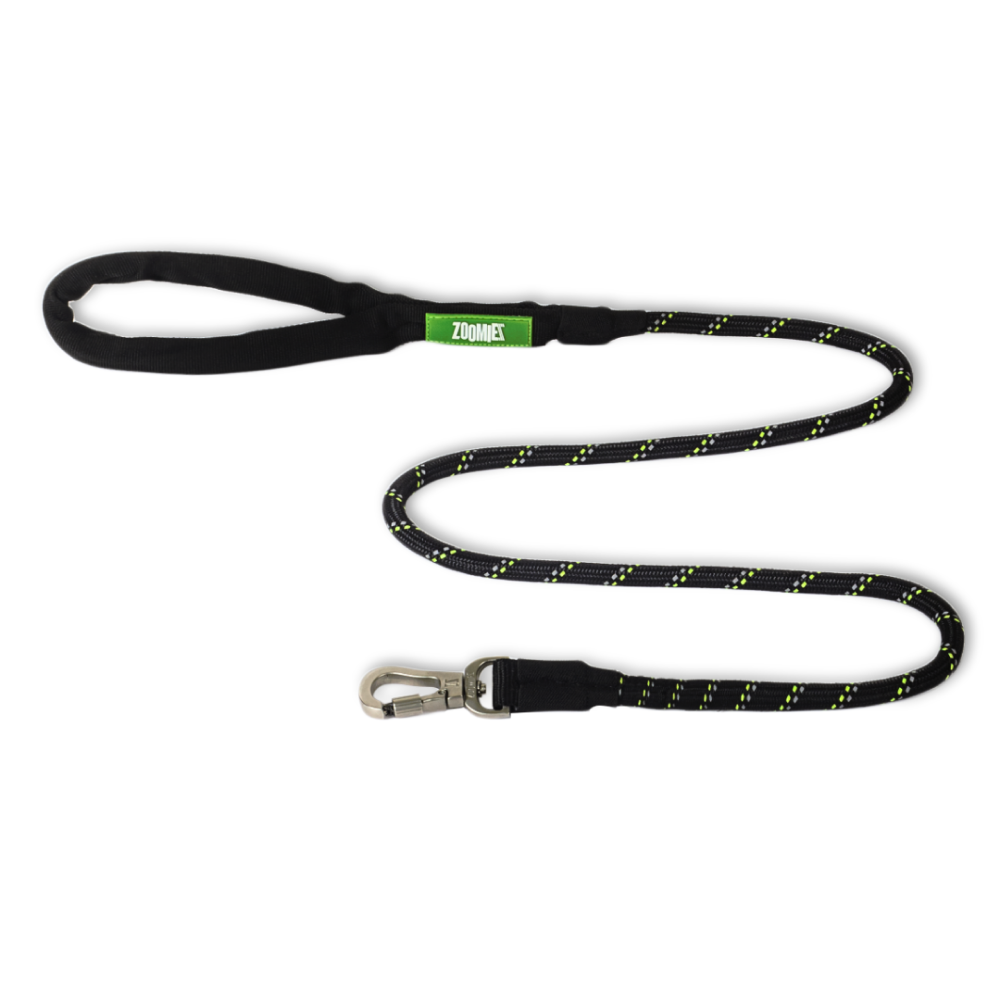 Zoomiez Tuff Rope Leash for Dogs (Black)