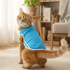 Pets Way Dive In Stripes Tshirt for Cat (Ocean) Cats-Clothing & Accessories Pets Way Dropship S