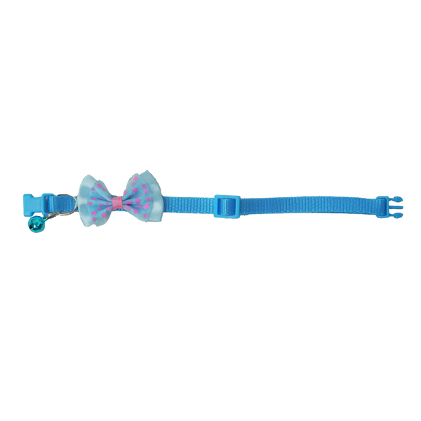 Skatrs Collar with Bow for Dogs and Cats (Blue)
