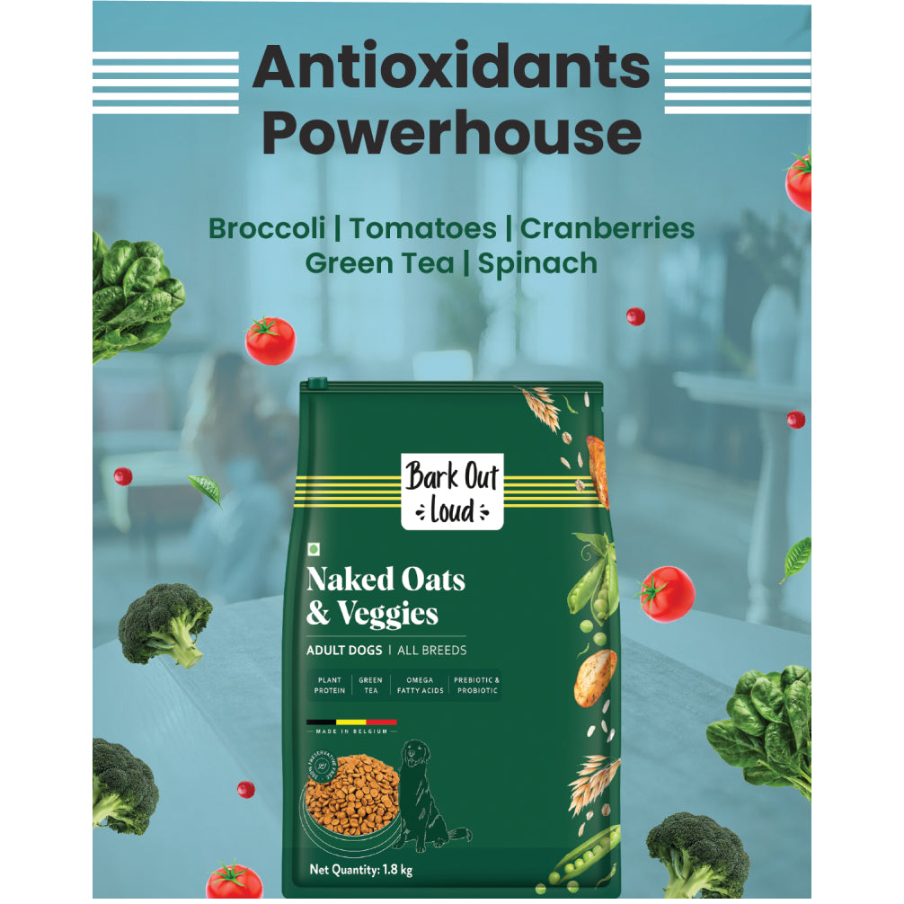 Bark Out Loud Naked Oats & Veggies, Veg Adult Dog Dry Food Dogs- Dry Food Bark Out Loud