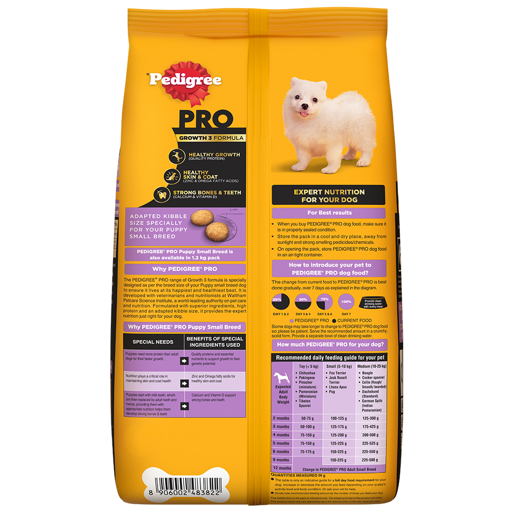 Pedigree PRO Expert Nutrition Small Breed Puppy Dry and Chicken Chunks in Gravy Puppy Wet Food Combo