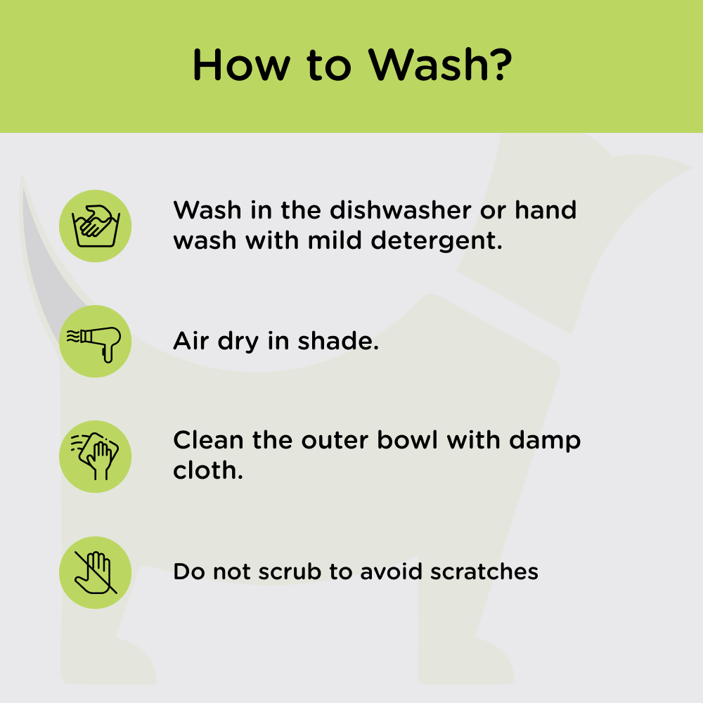 Basil Heavy Dish with Silicon Bowl for Dogs (Maroon) Dogs-Bowls & Feeders Basil