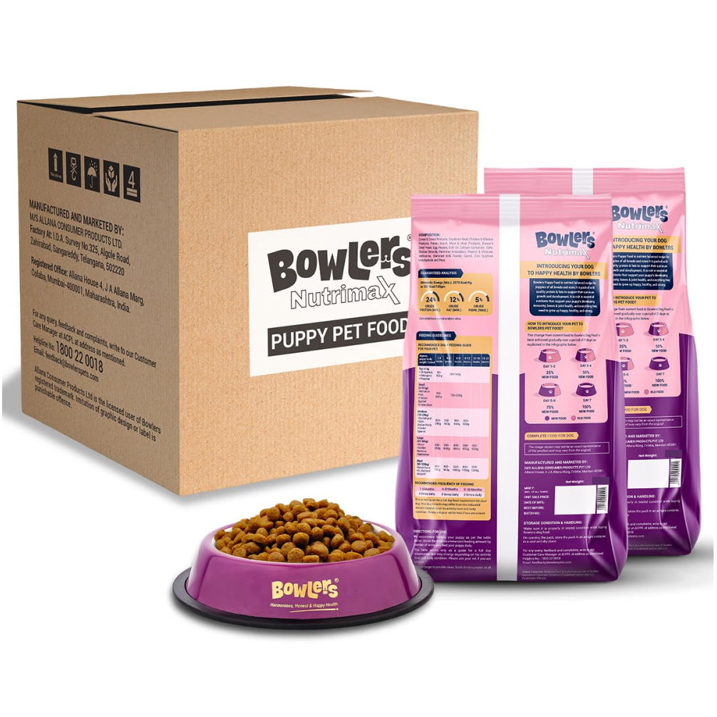 Bowlers Chicken and Milk Nutrimax Puppy Dog Dry Food Dogs- Dry Food Bowlers