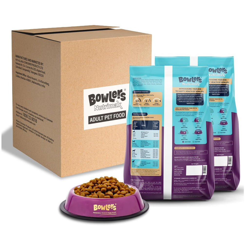 Bowlers Nutrimax Chicken and Vegetables Adult Dog Dry Food Dogs- Dry Food Bowlers