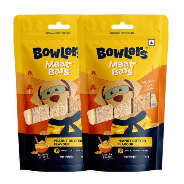 Bowlers Peanut Butter Flavour Meat Bars Dog Treats (Buy 1 Get 1 Free)