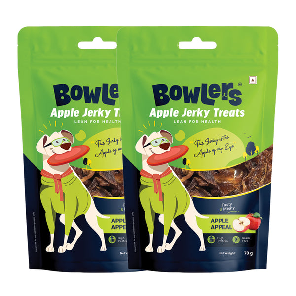Bowlers Apple Jerky Dog Treats (Buy 1 Get 1 Free)