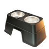 Skatrs Black & Bold Twin Bowl Raised Feeder for Dogs Both-Bowls & Feeders Skatrs