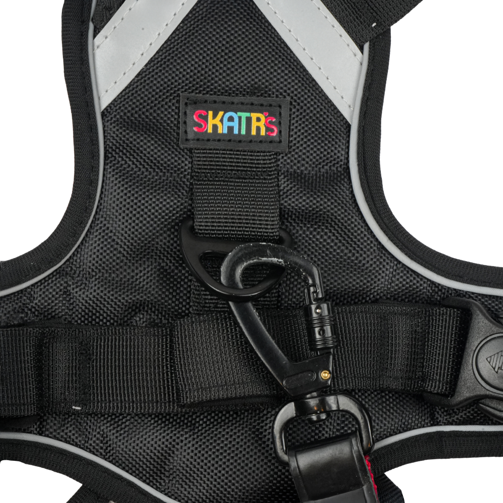 Skatrs Fully Padded Comfort Midnight Reflective Harness for Dogs & Cats (Black) Both-Collar, Leashes, harnesses Skatrs