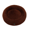 Skatrs Round Donut Bed for Cats and Small and Medium Dogs (Brown) Both-Bedding, Mats & Travel Supplies Skatrs