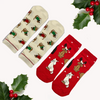 thePack Dog Themed Ankle Length Bundle Socks (Red & Cream) Pet Parent-Clothing & Accessories ThePack Dropship Pack of 2