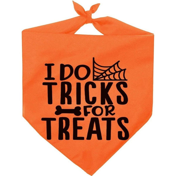 15 Furries Trick for Treat Halloween Bandana for Dogs & Cats (Orange/Black)