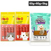 Me O Creamy Crab & Salmon Treats with Scoopy Lavender Litter Combo for Cats Exclusive Combo Exclusive Combo 2x60g+5kg