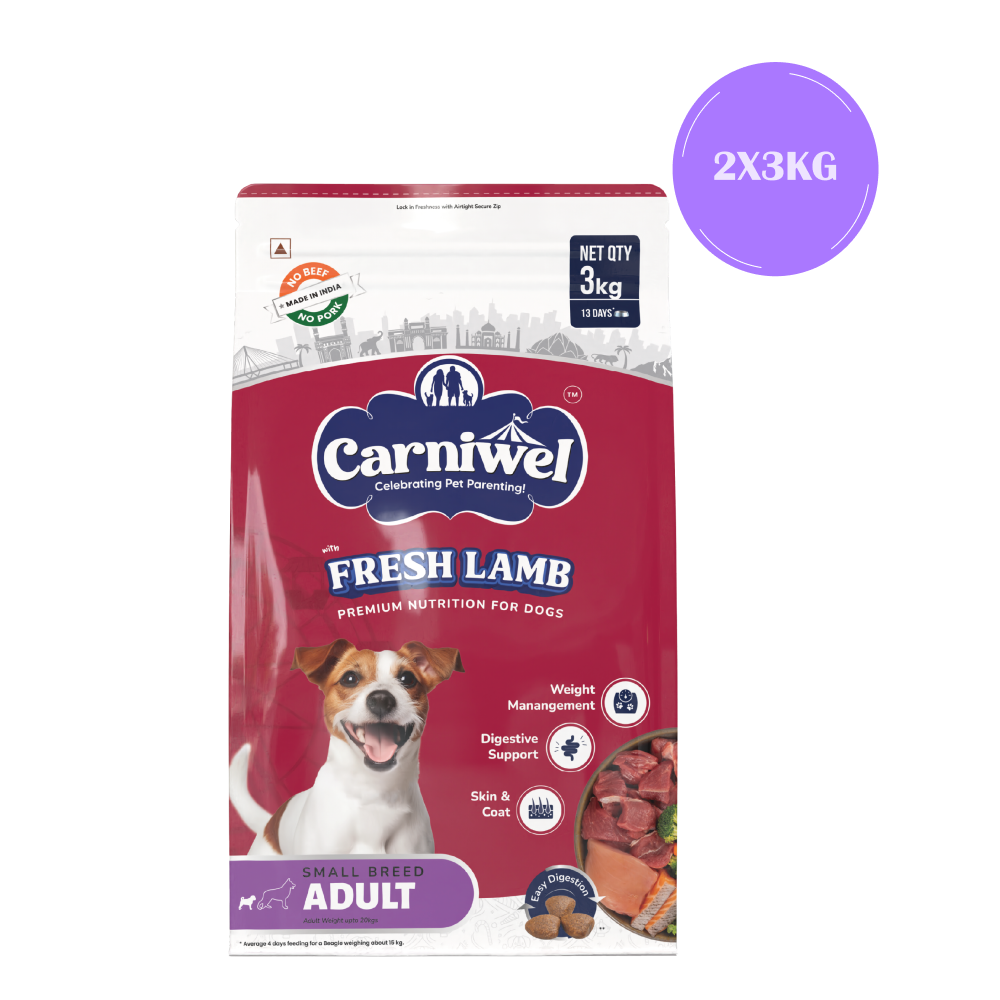 Carniwel Fresh Lamb Small Breed Adult Dog Dry Food Dogs- Dry Food Carniwel 2x3kg