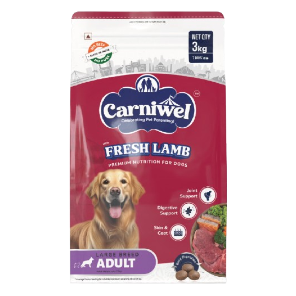 Carniwel Fresh Lamb Large Breed Adult Dog Dry Food Dogs- Dry Food Carniwel 3kg