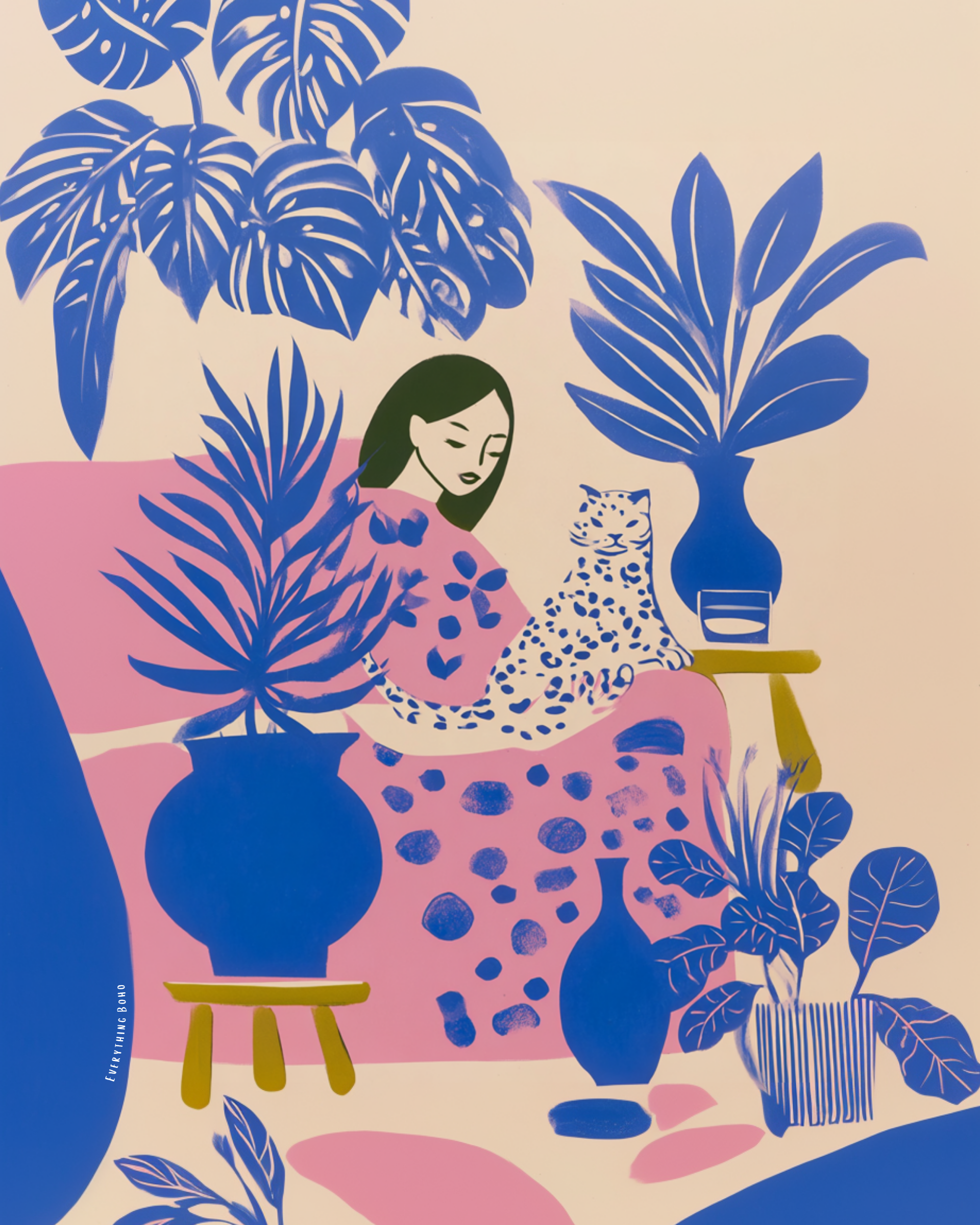 EverythingBoho Cat Mom Sukoon Tapestry Wall Art Pet Parent-Gifting & Merch EverythingBoho Dropship