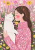 EverythingBoho Cat Mom Wall Art (White) Pet Parent-Gifting & Merch EverythingBoho Dropship