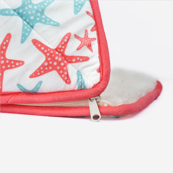 Skatrs Cozy Tent for Cats, Kittens and Small Dogs (Coral Red and Blue)