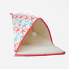 Skatrs Cozy Tent for Cats, Kittens and Small Dogs (Coral Red and Blue) Cats-Bedding, Mats & Travel Supplies Skatrs 40x40cm
