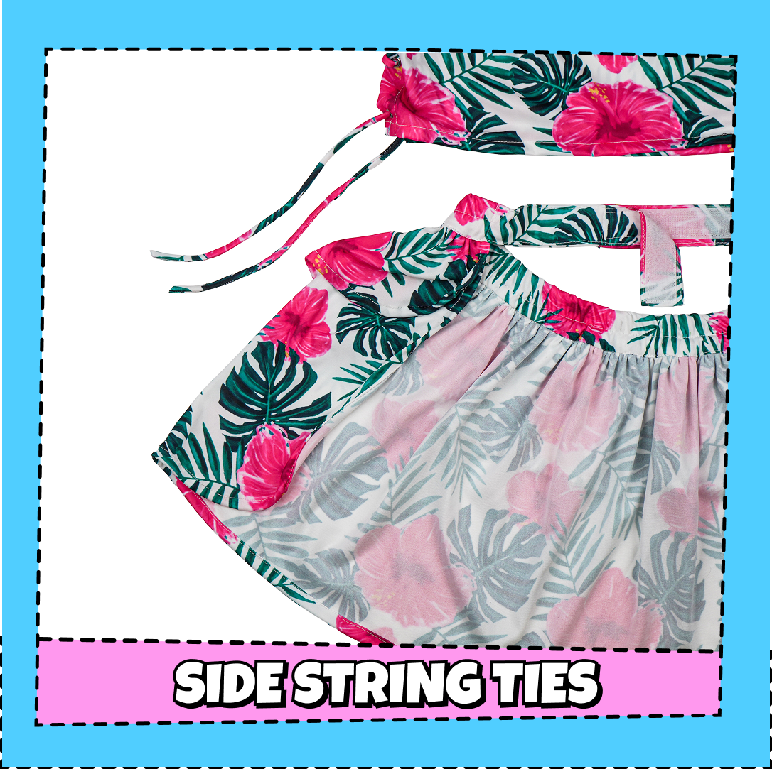 WTF Pet Bigginis For Dogs (White/Pink/Green) Dogs-Clothing & Accessories Supertails