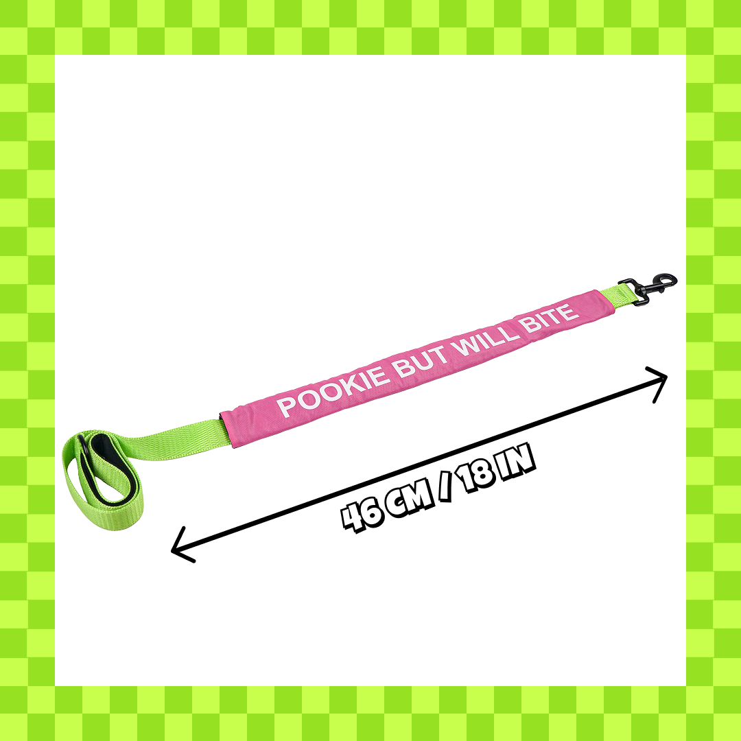 WTF Funny Leash Sleeves for Dogs and Cats (Pink) Both-Collar, Leashes, harnesses Supertails