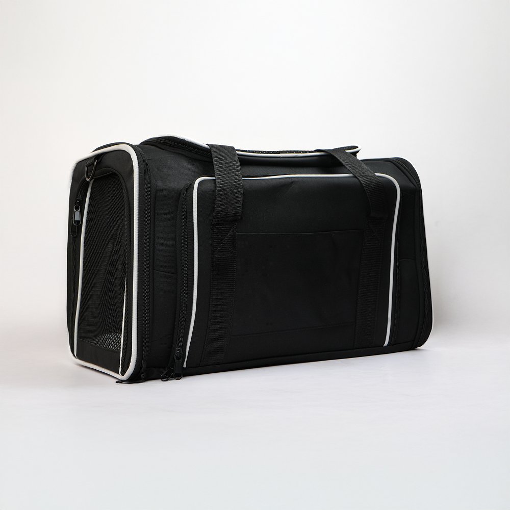 Skatrs Foldable Expandable Pet Travel Carrier Bag for Small Dogs, Adult Cats & Kittens (Black) Cats-Bedding, Mats & Travel Supplies Skatrs