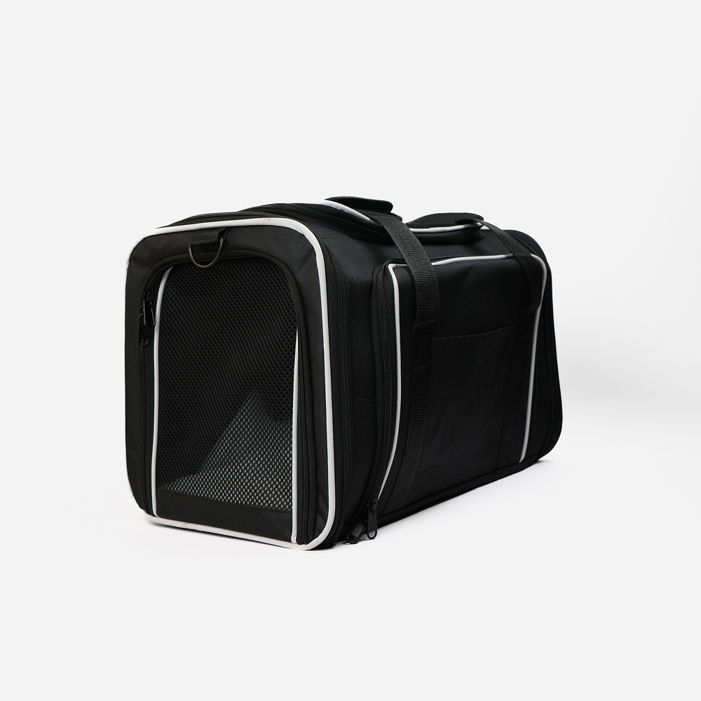 Skatrs Foldable Expandable Pet Travel Carrier Bag for Small Dogs, Adult Cats & Kittens (Black) Cats-Bedding, Mats & Travel Supplies Skatrs