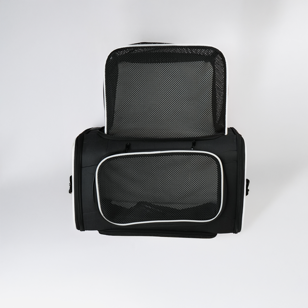 Skatrs Foldable Expandable Pet Travel Carrier Bag for Small Dogs, Adult Cats & Kittens (Black) Cats-Bedding, Mats & Travel Supplies Skatrs