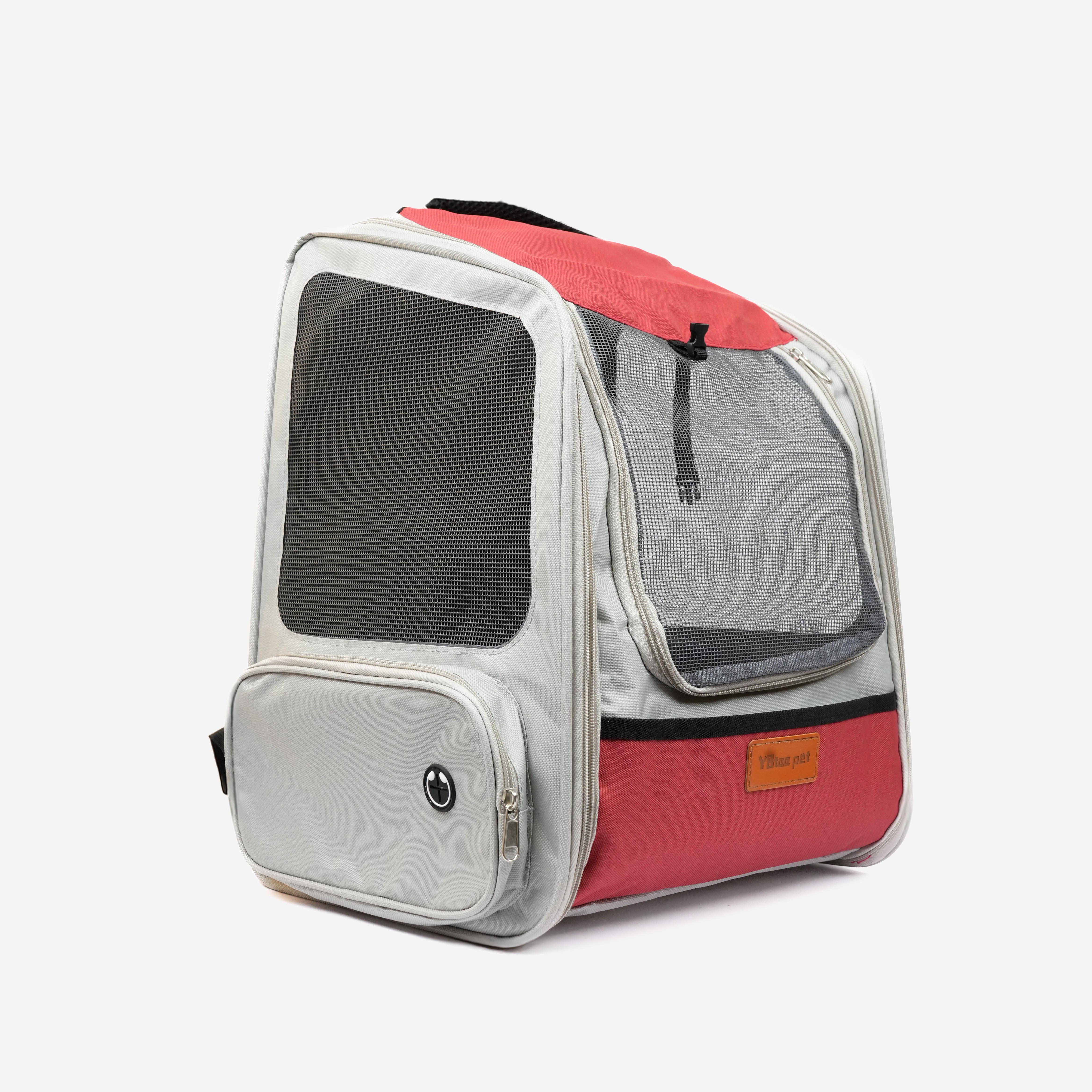 Skatrs Breathable Cat Backpack Carrier Foldable & Ventilated Travel Bag for Adult & Kitten Cats (Red) Cats-Bedding, Mats & Travel Supplies Skatrs
