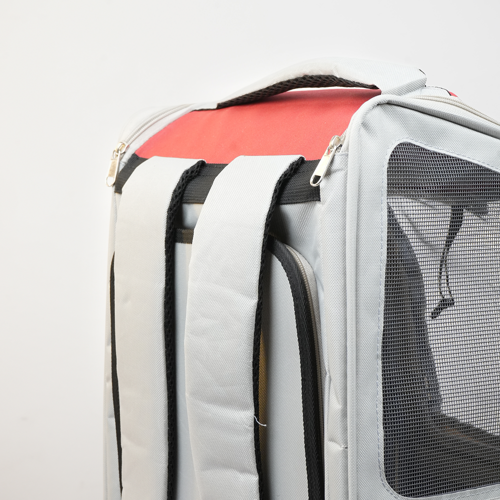 Skatrs Breathable Cat Backpack Carrier Foldable & Ventilated Travel Bag for Adult & Kitten Cats (Red) Cats-Bedding, Mats & Travel Supplies Skatrs