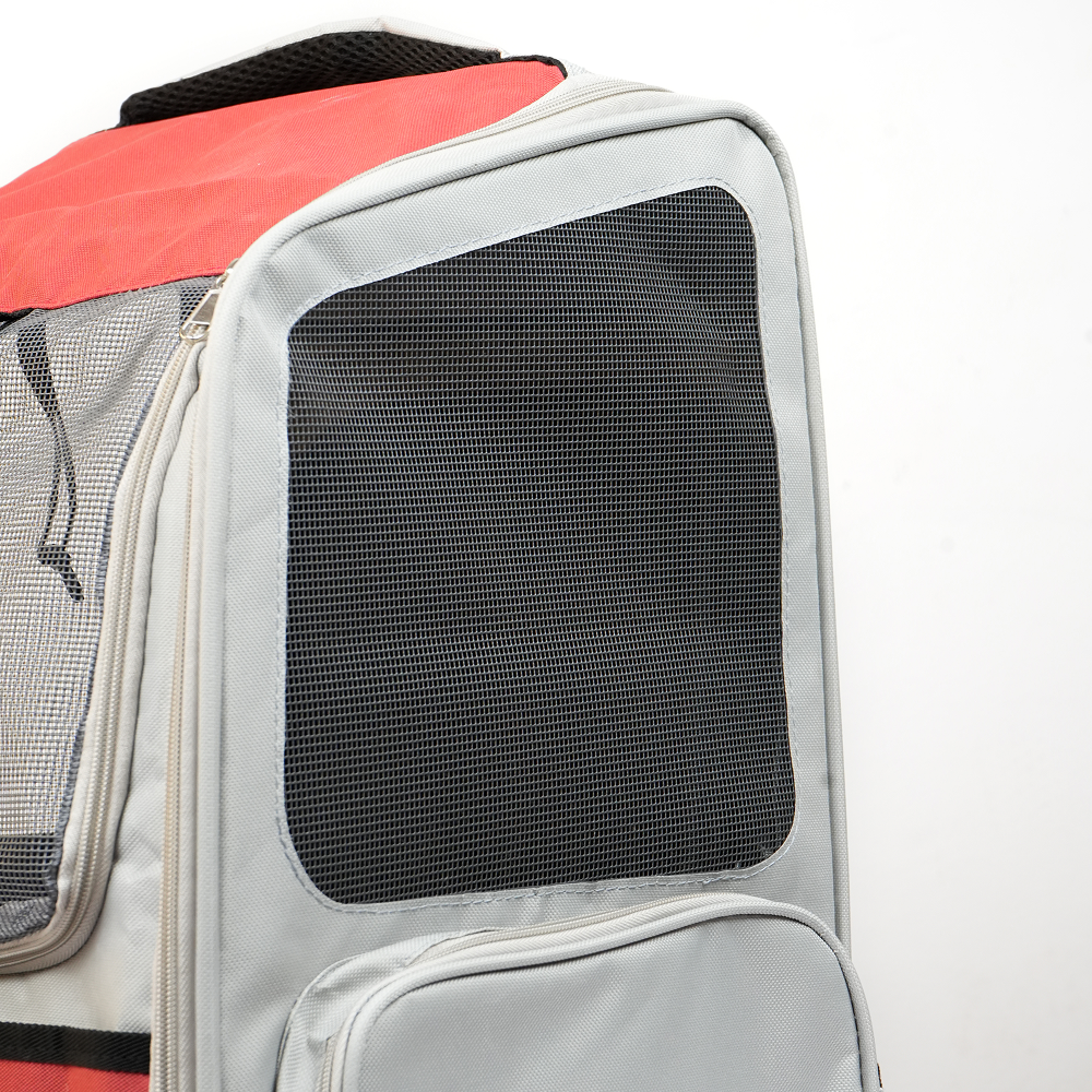 Skatrs Breathable Cat Backpack Carrier Foldable & Ventilated Travel Bag for Adult & Kitten Cats (Red) Cats-Bedding, Mats & Travel Supplies Skatrs