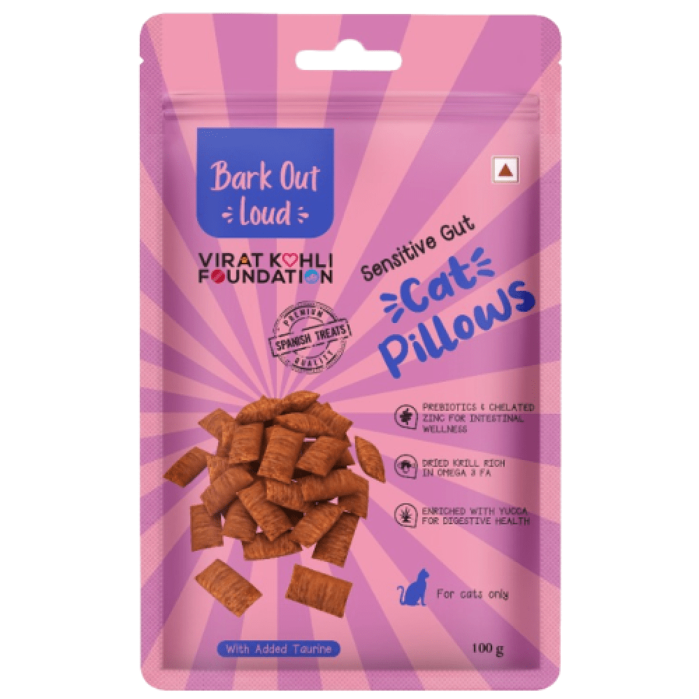 Bark Out Loud by Vivaldis Hairball Control and Sensitive Gut Pillow Cat Treats Combo Cats-Treats & Others Bark Out Loud