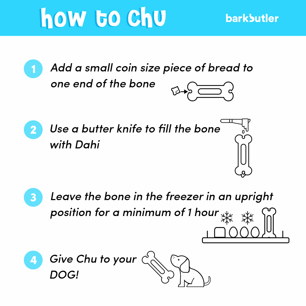 Barkbutler Chu the bone Treat Dispensing Toy for Dogs