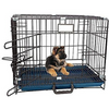 Chullbull Single Door Iron Powder Coated with Removable Tray Carrier for Dogs and Cats (Black) Both-Bedding, Mats & Travel Supplies Chullbull Dropship