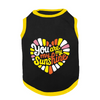 PawsIndia You Are My Sunshine Printed with Ribbed Sleeves TShirt for Dogs (Black) Dogs-Clothing & Accessories Pawsindia Dropship