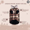 Pets Way Checks Winter Jacket for Dogs Dogs-Clothing & Accessories Pets Way Dropship