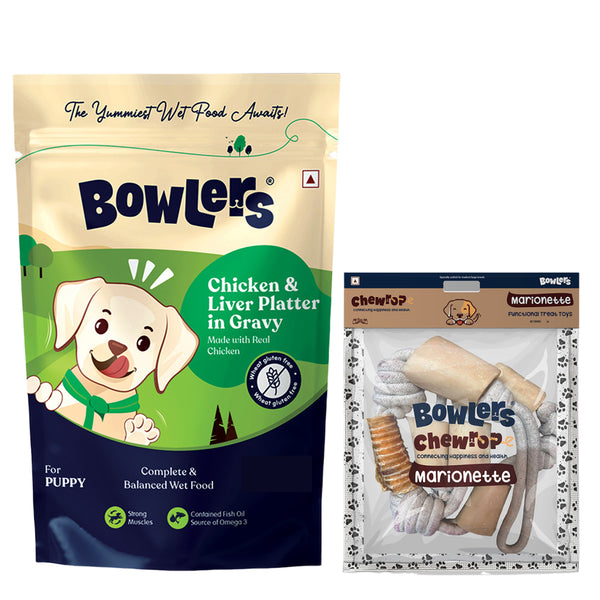 Bowlers Chicken and Liver Recipe in Gravy Puppy Dog Wet Food