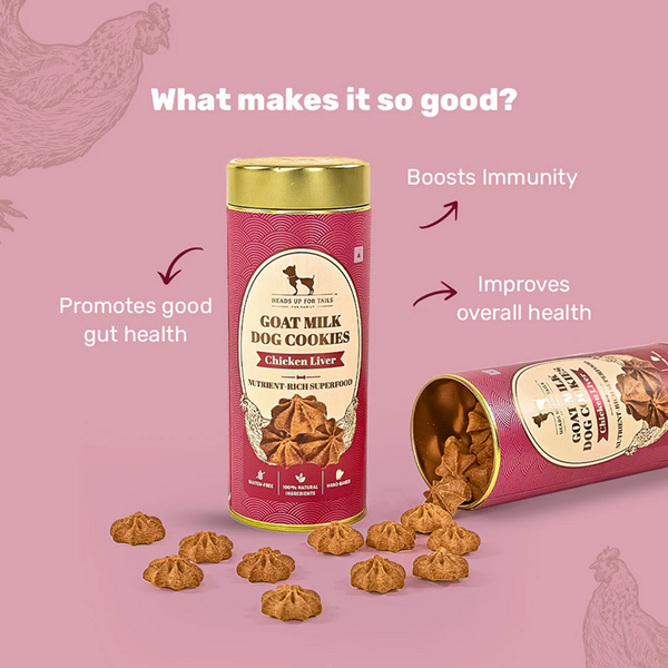 HUFT Gluten Free Goat Milk & Chicken Liver Cookie Dog Treats