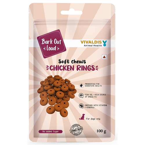 Bark Out Loud Chicken Rings Soft Chews Dog Treats Sample Bark Out Loud 20g