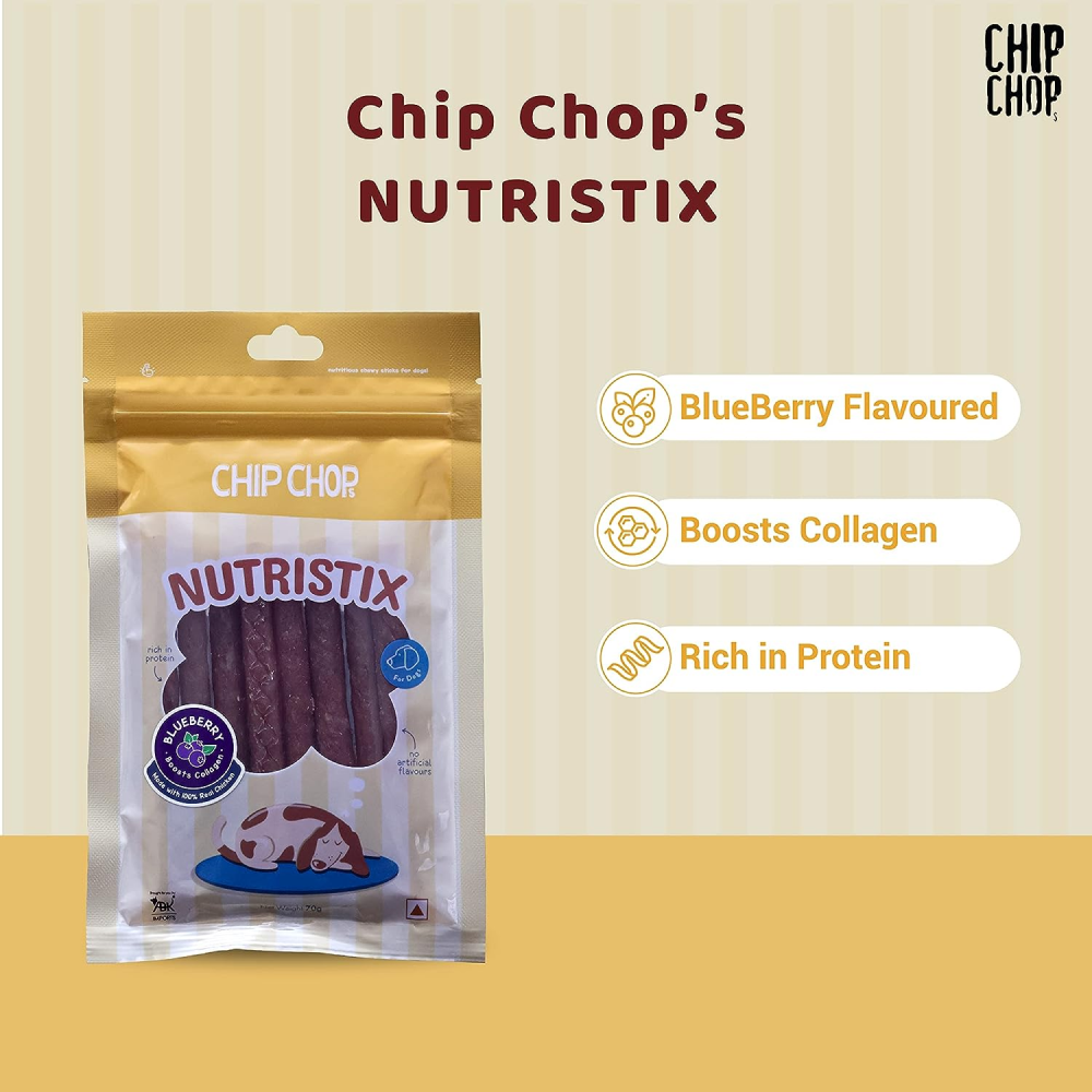 Chip Chops Blueberry, Mango and Strawberry Nutristix Dog Treats Combo (3 x 70g)