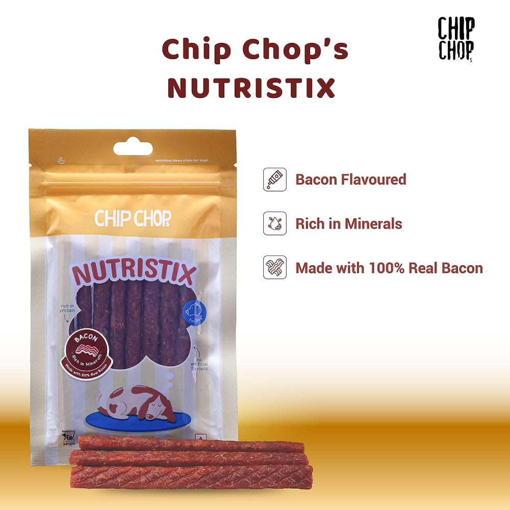 Chip Chops Bacon, Chicken and Mango Nutristix Dog Treats Combo (3 x 70g)