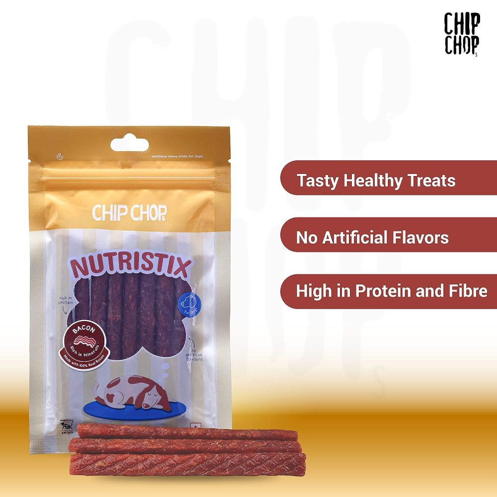 Chip Chops Bacon, Chicken and Strawberry Nutristix Dog Treats Combo (3 x 70g)