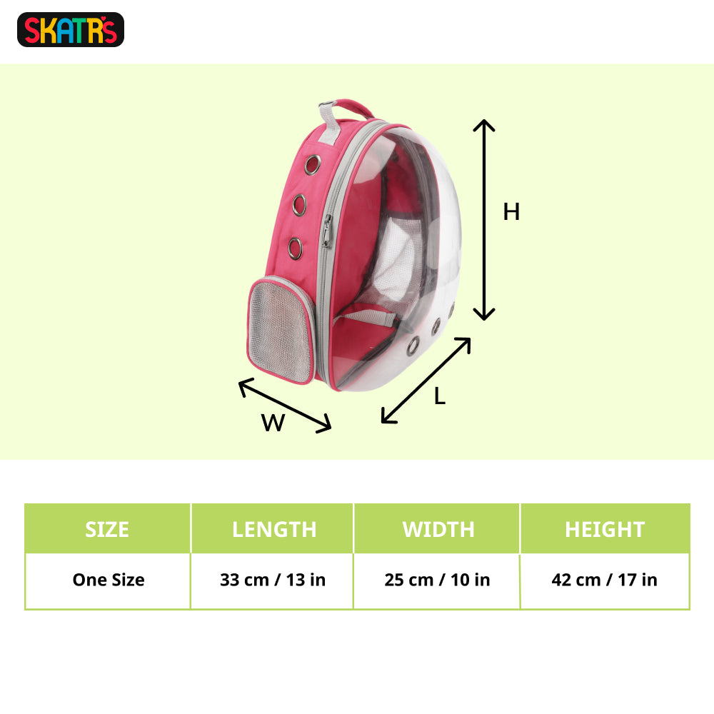Skatrs Astronaut Space Capsule Carrier Backpack for Cats (Red) Cats-Bedding, Mats & Travel Supplies Skatrs
